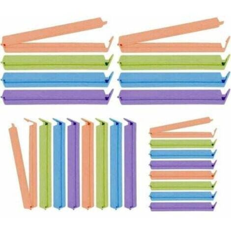 24 Pièces Clips d'Étanchéité Alimentaire, Clip Fermeture Cuisine, Clips pour Sachet, Pince Alimentaire Plastique, Pince Sachet Cuisine, Couleurs Assorties