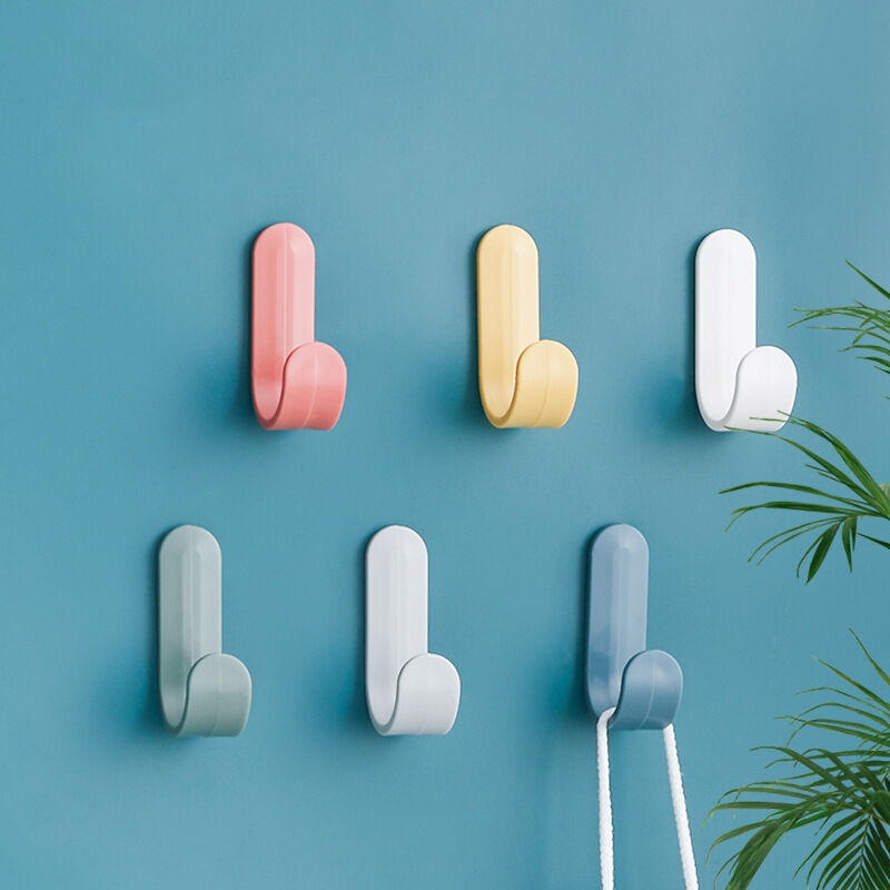 24 pièces de crochet porte-serviettes, crochet de salle de bain porte-serviettes de salle de bain cuisine bureau porte-manteau enfants-6 couleurs
