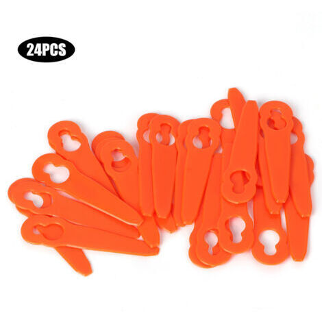 24 Pièces de Lames de Coupe pour Tondeuse à Gazon Orange Accessoires de Remplacement-