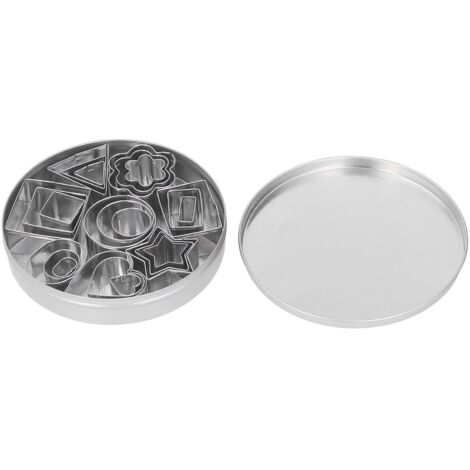 24 Pièces Emporte-Pièces en Acier Inoxydable, Formes Géométriques pour Biscuits, Gâteaux et Décorations