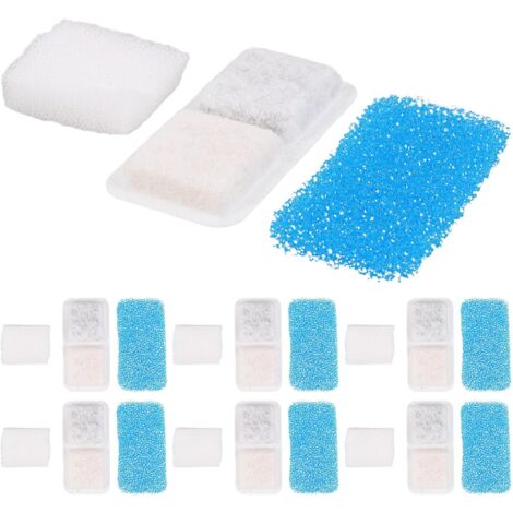 24 Pièces Filtre de Remplacement pour Fontaine à Eau Chat Éponges