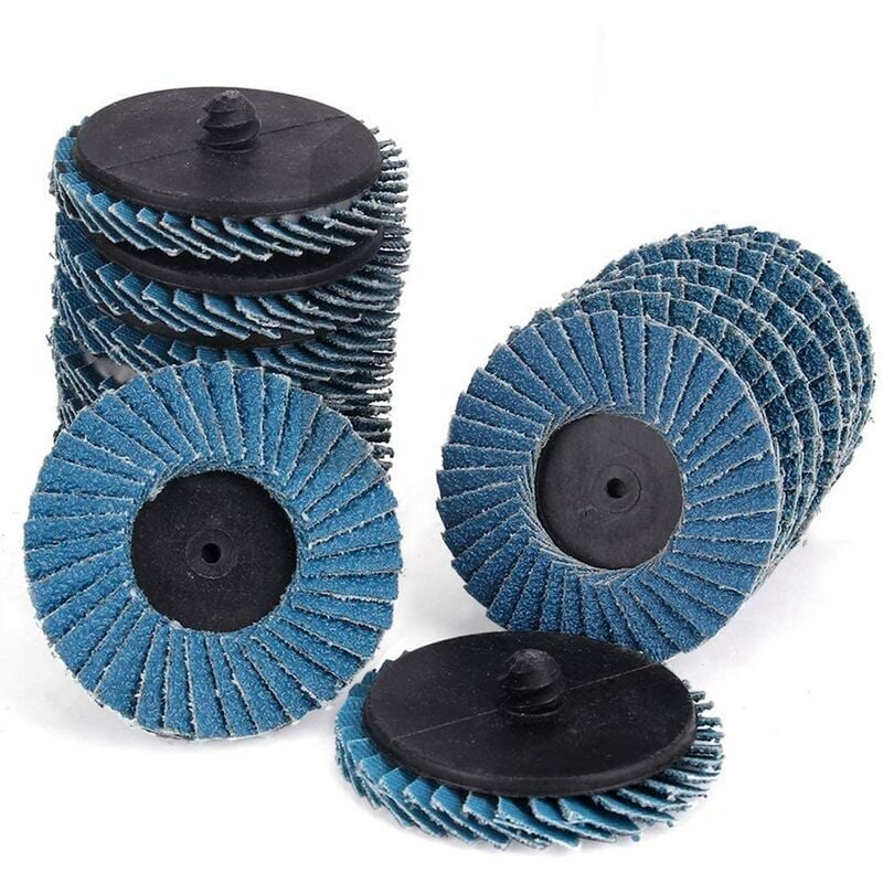 24 Pieces Flip Pans, 2 Inch T27 Zirconia Alumina Flat Flip Pans Includes 40 Grits