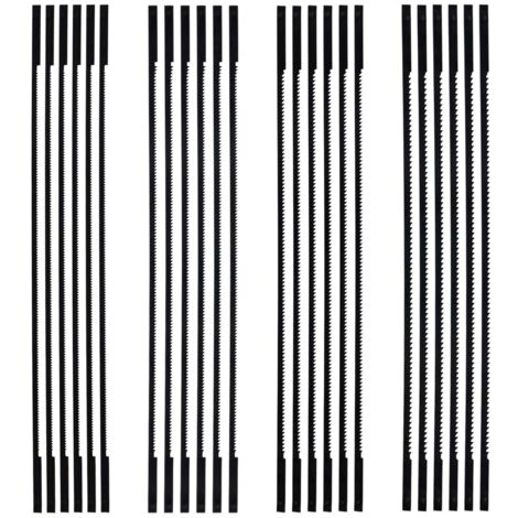 24 pièces Lames de scie à chantourner Assortiment de lames de scie à chantourner 6-1/2 15TPI 20TPI 24TPI 28TPI pour la réalisation de courbes complexes
