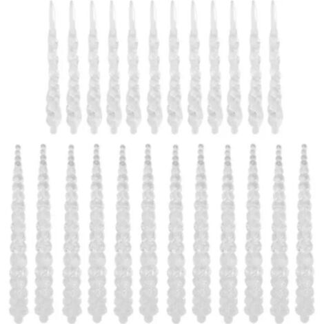 24 pièces Lot de Pendentifs Transparents Acrylique pour Décoration Sapin de Noël Ornement Suspendu DIY pour et pour Décoration Arbre Noël et Ambiance Festive