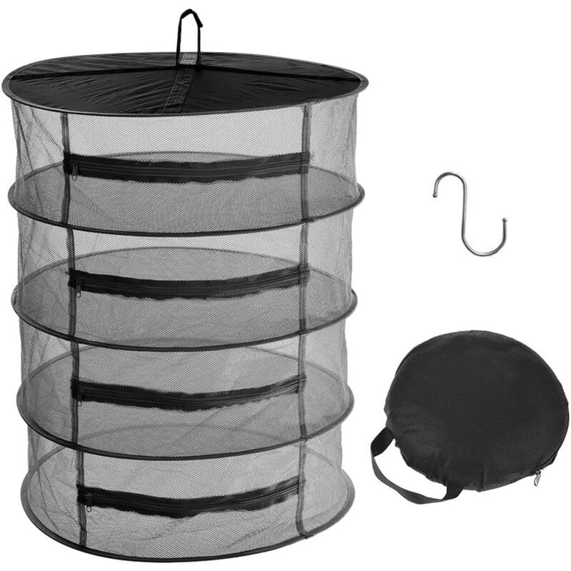 Filet de séchage - 4 Couches Maille Suspendue Filet De Séchage pour séchage d'herbes, Filet Séchage d'herbe avec des Fermetures à Glissière-45 Cm /