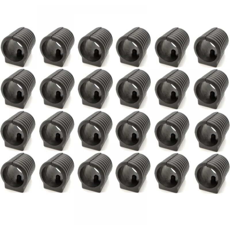 24 pièces Patins pour meubles Patins de Serrage de Tube de Chaise en Plastique Chaise en Plastique pour Pieds de Chaise en Forme de u Patins pour