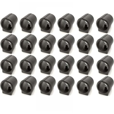 24 pièces Patins pour meubles Patins de Serrage de Tube de Chaise en Plastique Chaise en Plastique pour Pieds de Chaise en Forme de U Patins pour Pieds de Chaise à Attaches pour tubes ronds