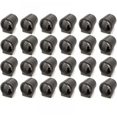 24 pièces Patins pour meubles Patins de Serrage de Tube de Chaise en Plastique Chaise en Plastique pour Pieds de Chaise en Forme de U Patins pour Pieds de Chaise à Attaches pour tubes ronds-Crezuo