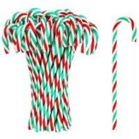 24 Pieces Plastic Christmas Ornaments with Candy Canes, Christmas Hanging Decorations, Christmas Tree Ornaments for Christmas, Holidays, New Year, Home Decoration, Party Gift