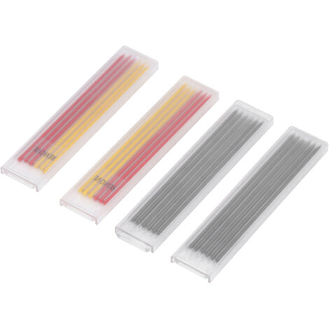 24 Pièces Recharge Crayon Menuisier Rouge Jaune Noir Outil Marquage Bois Bricolage