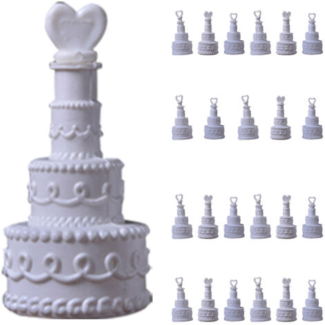 24 Pièces Topper pour Gâteau à Trois Étages, Décoration de Mariage et Anniversaire