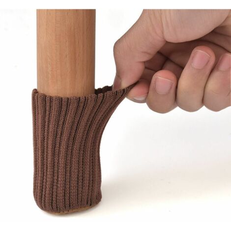 24 Piezas Calcetines Antideslizantes para Patas de Silla, Evitan Rasguños y Reducen el Ruido, Marrón 7 × 4 cm