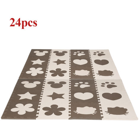 24 piezas de colchonetas eva para niños Mickey love dog paw petals estrella de cinco puntas