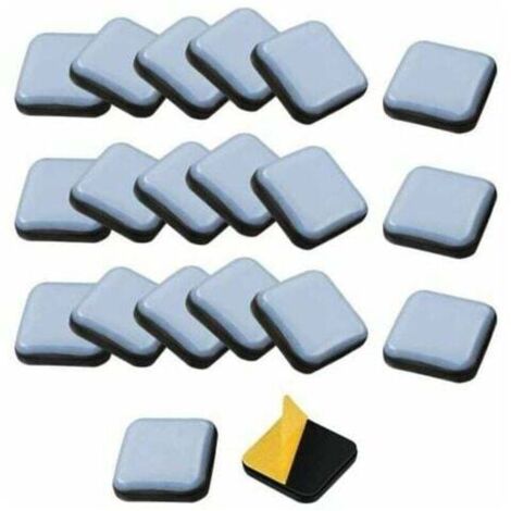 24 piezas deslizadores de muebles autoadhesivos deslizadores de teflón para muebles cuadrados deslizadores de teflón para silla deslizadores de 2525 mm deslizadores para silla, sofá, escritorio, mesa,