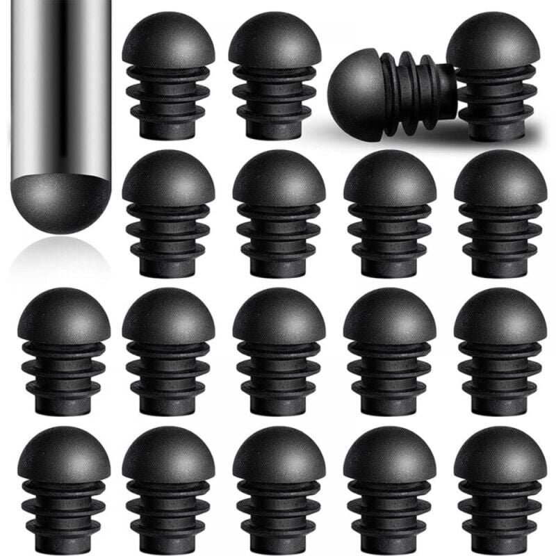 (24 piezas) Tapas de extremo redondas con insertos de tubo de plástico de 15,8 mm de diámetro exterior, tapas para patas de silla, protectores de