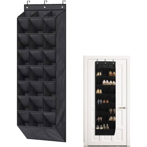 24 Poches Porte-Chaussures Suspendu, Poche De Rangement Suspendue, Organisateur De Chaussures Au-dessus De Porte, Range-chaussures