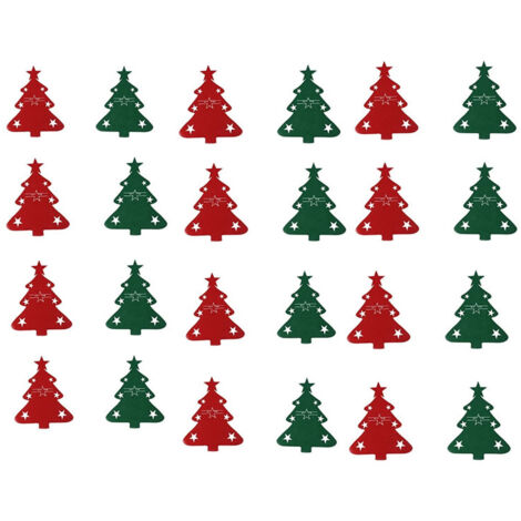 24 portacubiertos de fieltro, portacubiertos navideños, portacubiertos, bolsa para cubiertos, ideal para regalar y decorar mesas de cubiertos para fiestas navideñas en casa.