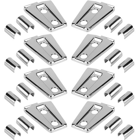 24 protectores de bisagras de puerta de ABS plateado para Jeep Wrangler JK 2007-2017.
