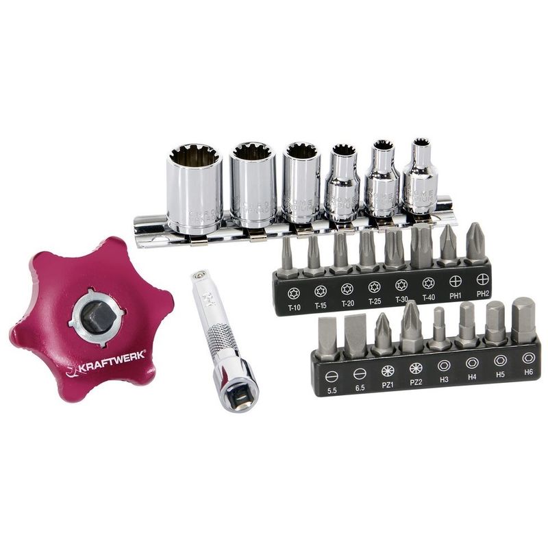 

38005 - 24 pzs.. COMBI finger ratchet set - Kraftwerk