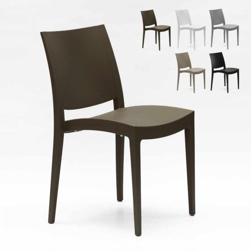 

Stock 24 Sillas De Polipropileno Restaurantes Trieste Grand Soleil | Marrón