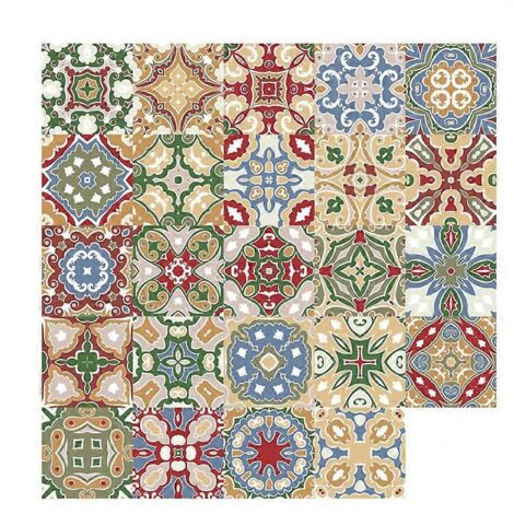 24 stickers carreaux marocains autocollants muraux adhésifs, déco cuisine salle de bain DIY, style marocain, 24 pièces, stickers muraux, déco salle de bain, autocollants carrelage, adhésifs muraux.