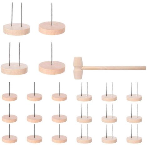 24 supports en bois crochetés pour poupées figurines