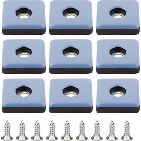 24 Teflon-patins inclus – 25 mm Stuhlbeinschoner avec des Vis, PTFE Pufferpolster pour les sols en bois, idéal pour les Chaises de bureau