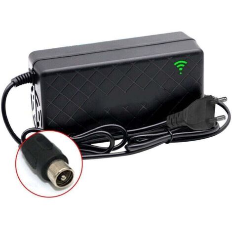 24 V 2 A Elektrofahrrad Smart Lithium-Batterieladegerät Ausgang 29,4 V 2 A Ladegerät DC-Anschluss Schnellladegerät mit Lüfter, Cinch-Stecker..DEBUNS
