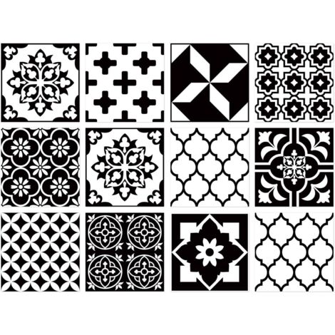 24 Wandaufkleber und Fliesen im mexikanischen Stil, 15 cm x 15 cm, abnehmbar und geeignet zur Dekoration von Küchen- und Badezimmerwänden.