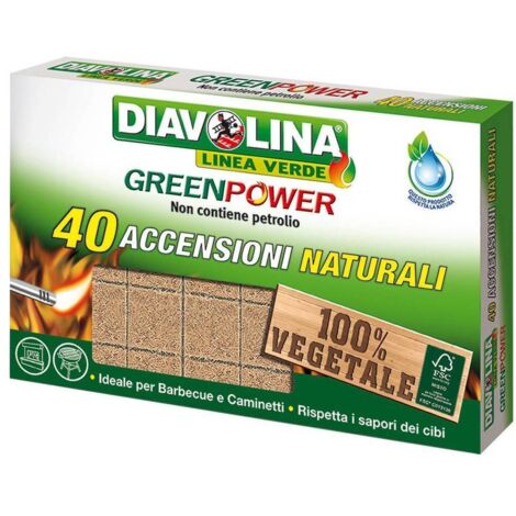 24 x Encendedor 40 Cubi Diavolina Verde Power 15341