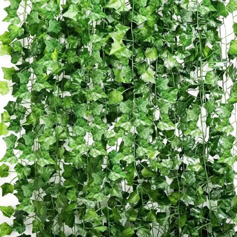 24 x Ghirlanda di edera ARTIFICIALE per la parete del balcone
