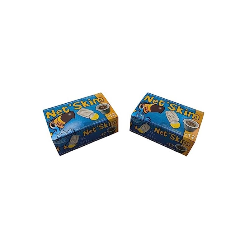 Toucan - Chaussettes pré-filtre Net'Skim jetables - Boîte de 12 pièces - Lot de 2 -