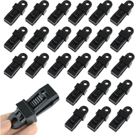24 Zeltplanenclips, verstellbare Zeltplanenclips, Planenklemmen, Markisen, Planen, Camping, Wohnwagenmarkisen