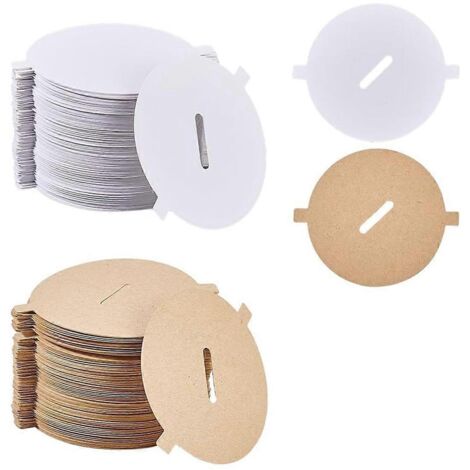 240 couvercles anti-poussière pour bougies, 2 couleurs, en papier, avec languette d'ouverture --