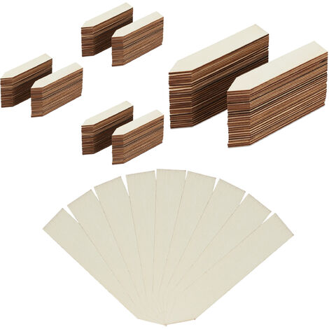 240 Marcadores para plantas, Descriptores, Macetas & Huerto, 10,5 cm, Madera, Marrón