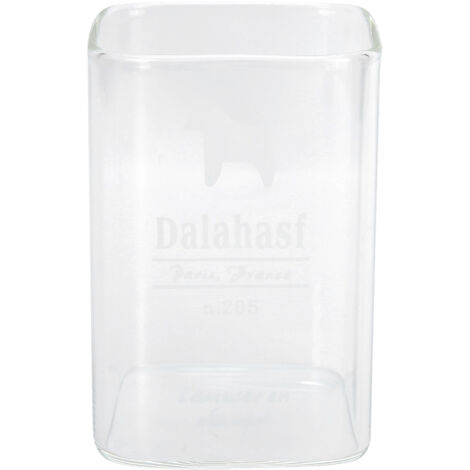 240 ml quadratischer Glasbecher mit Pferdemotiv, hitzebeständig für die Küche