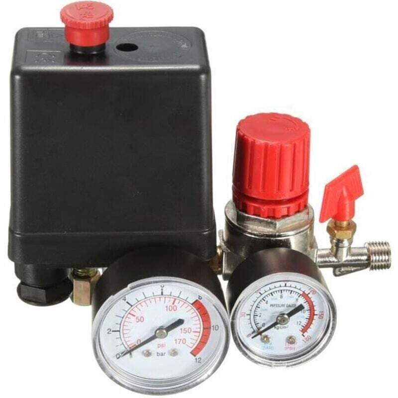Image of 240 V 15 A Mini-Luftdruckregler mit Manometer – Steuerschalter für Kompressor