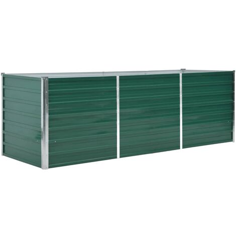 Lit Surélevé Acier Galvanisé Pot à Fleurs Jardinière Multi-taille/couleurs