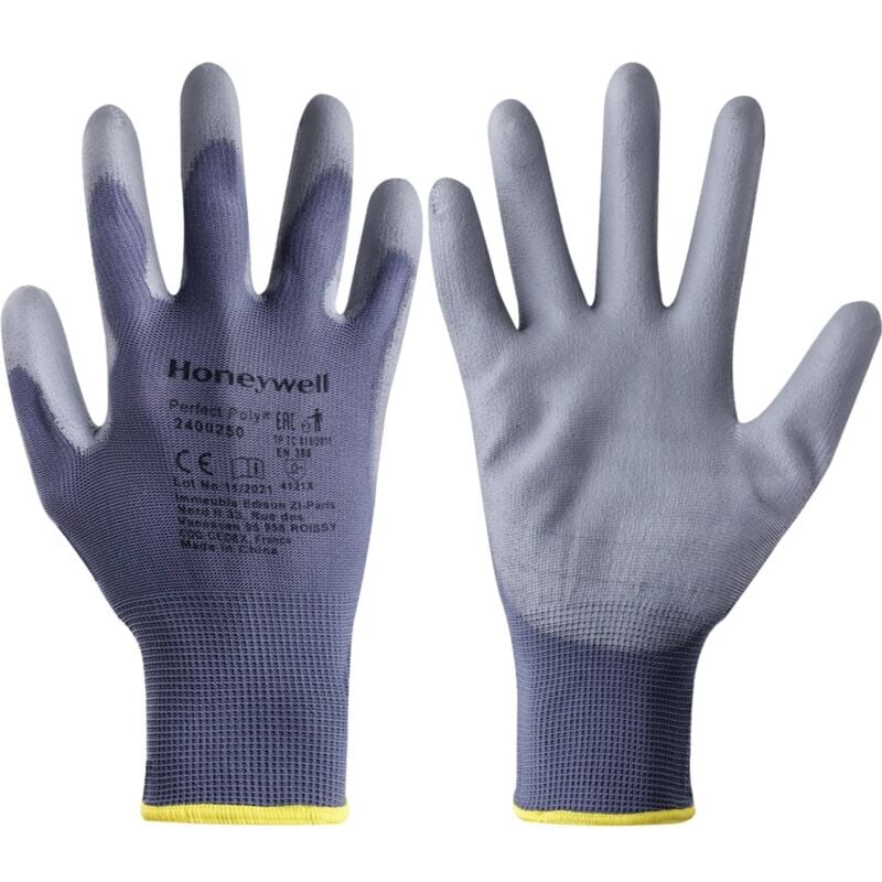 2400250 Perfect Poly Palm-side Coated Grey Gloves - Size 9 - Honeywell