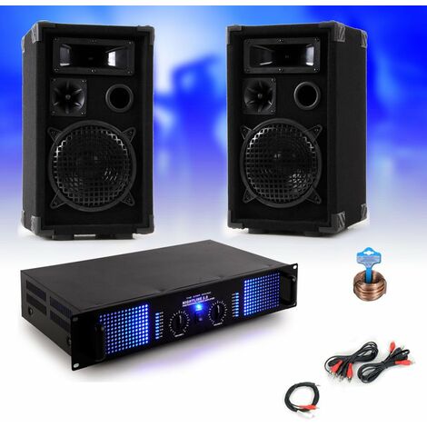 2400W PA Musikanlage Boxen und Verstärker DJ-28