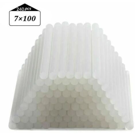 240pcs Bâton de Colle Chaude 7×100mm - Bâtons de Colle Chaude pour Pistolet à Colle Chaude