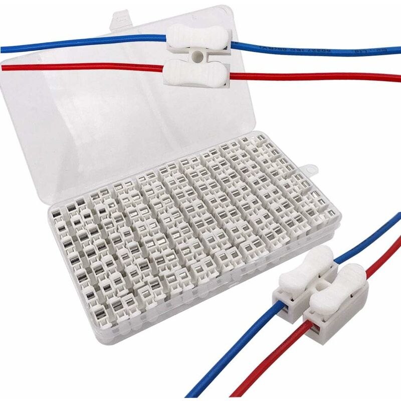 Csparkv - 240Pcs Bornier bornier rapide 10A, connecteur rapide, connecteur à ressort, connecteur de bornier à pince câble, éclairage, alimentation et