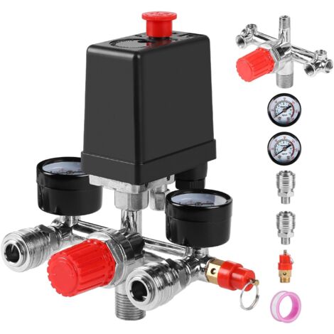 Pressostat Automatique Pneumatique 220V Pour Compresseur D'Air - 0,5-0,8 MPa