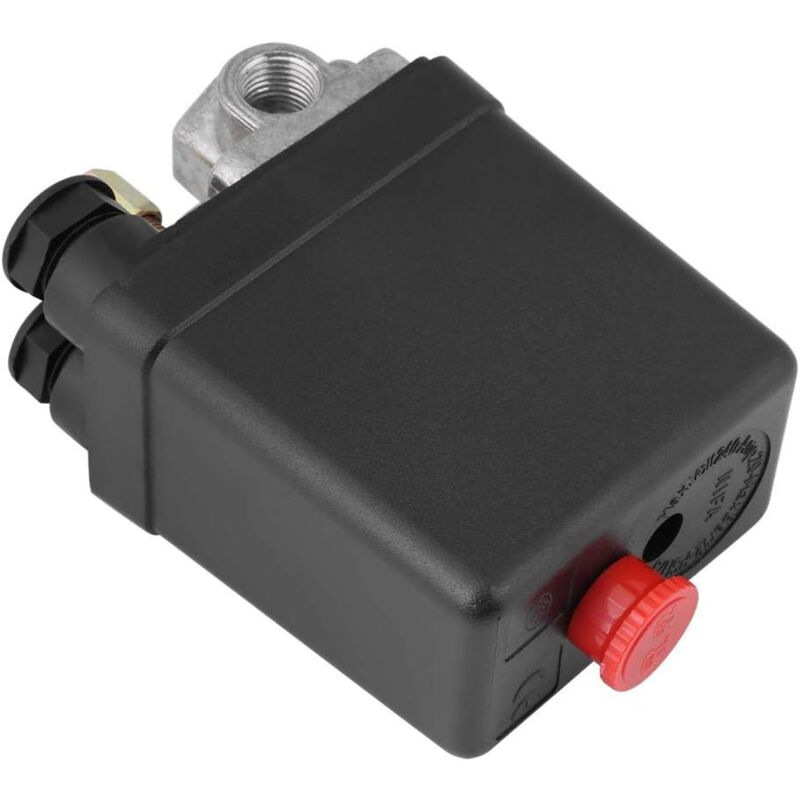 Aiperq - 240V16A 4 Port 90PSI -120PSI Air Compressor Pressure Switch Control Valve Replacement Parts