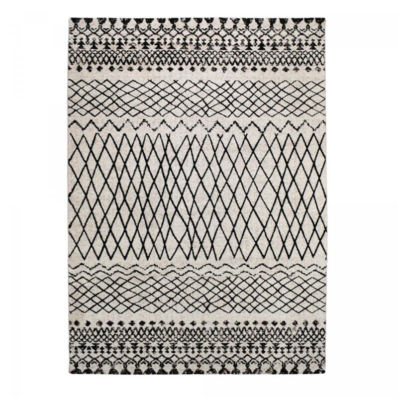 Unamourdetapis - Tapis berbère motifs tribaux 160x230 beige mabal