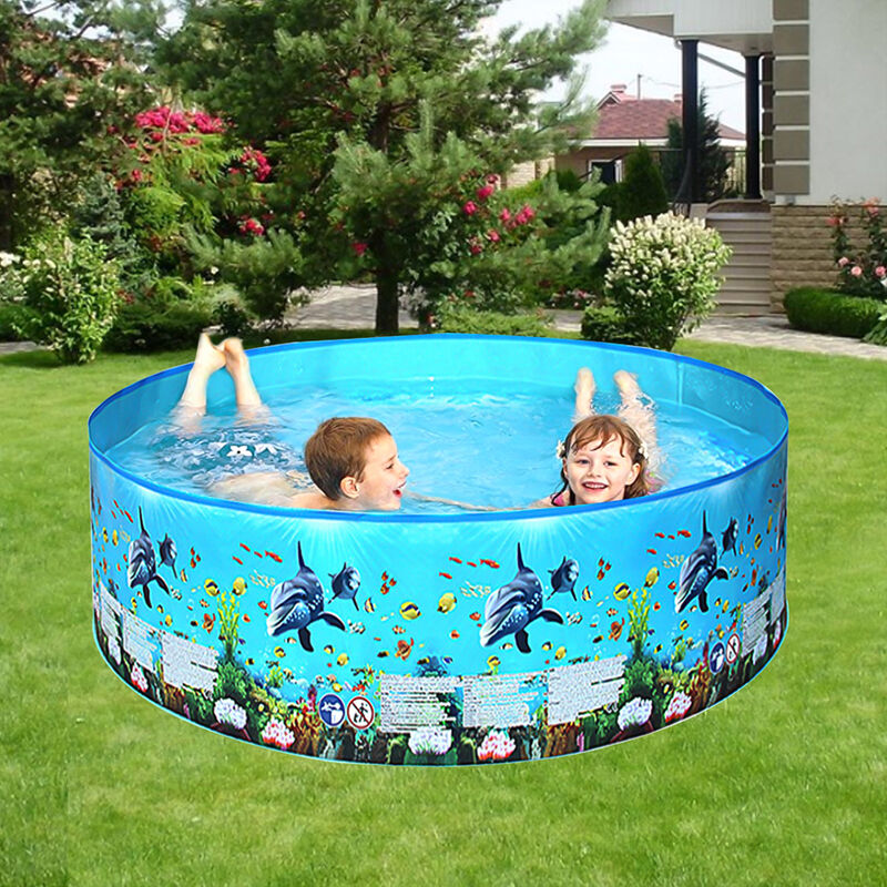 Asupermall - 244 * 38 Cm / 96.1 * 15In Piscine Pour Enfants En Plein Air Piscines De Forme Ronde Pliable Portable Pour Enfants Tout-Petits Jeu D'Eau