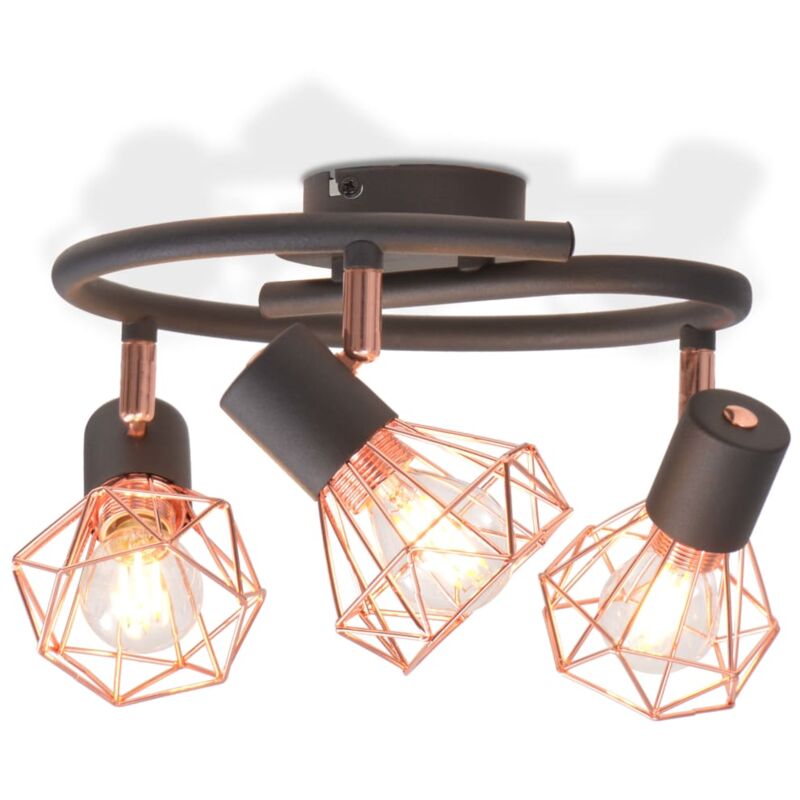 Vidaxl - Ceiling Lamp with 3 LED Filament Bulbs 12 W - Multicolour