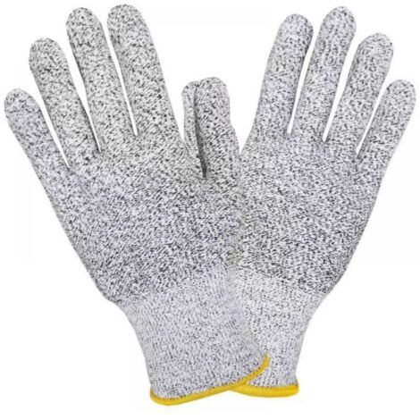 24,5 cm, paire de gants anti-coupures, niveau de protection 5, protection optimale pour les coupures du quotidien (cuisine, jardinage, bricolage)