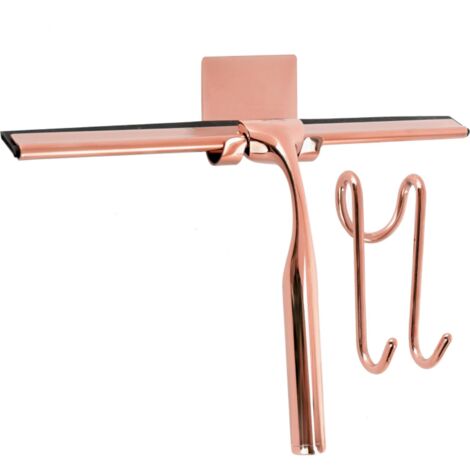 24.5 cm Shower Squeegee - Metal Window Squeegee - Bathroom Accessories - Shower Squeegee with Holder - Shower Float