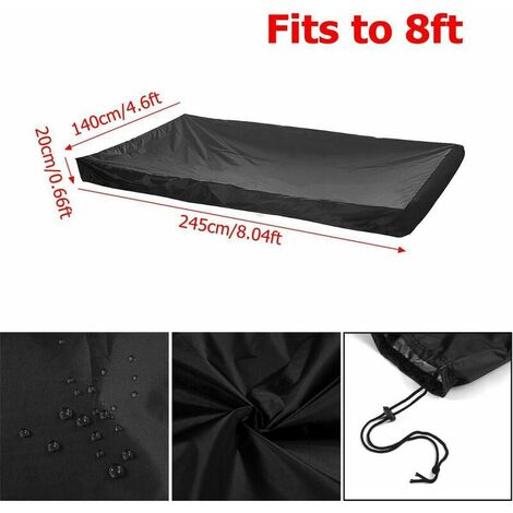 (24514020cm) 210d Oxford Tuch Wasserdicht Billardtischabdeckung 8ft Billardtisch Staubschutzabdeckung